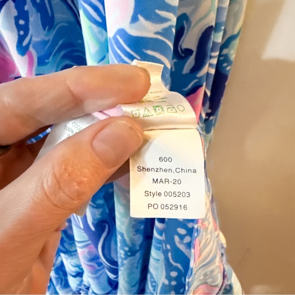 Lilly Pulitzer Mareena Maxi Dress Ruffle Blouson Ocean Party Core Size Small - Picture 6 of 10
